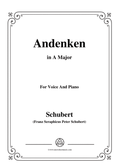 Schubert-Andenken,in A Major,for Voice&Piano (arr. MSM)