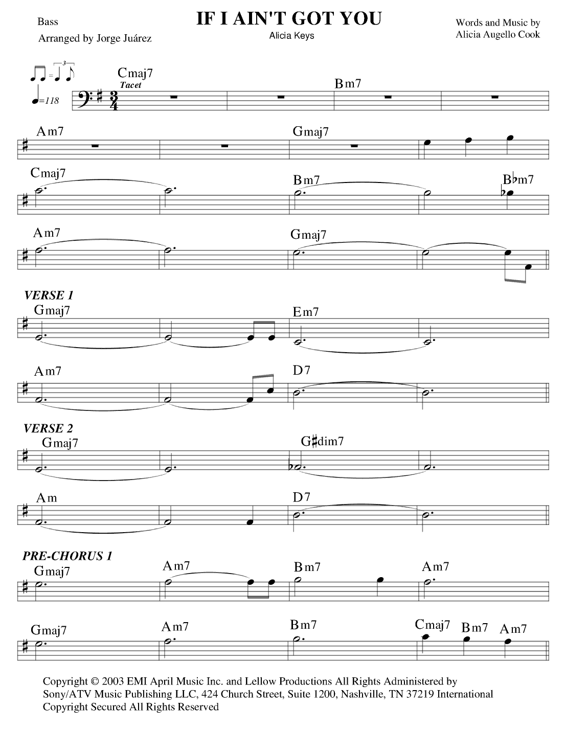 If I Ain't Got You (arr. Jorge Juárez)