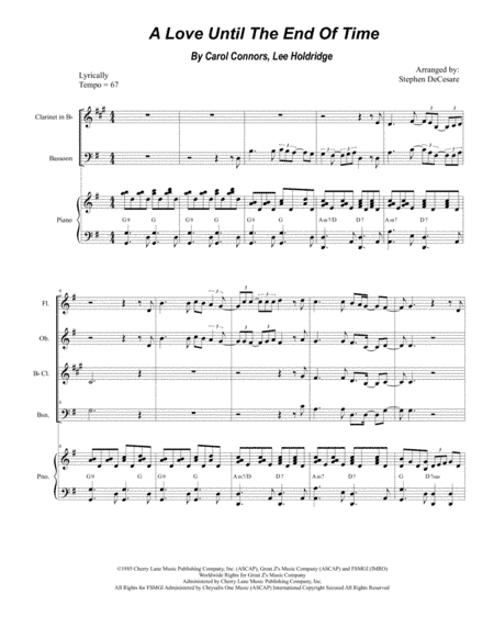 A Love Until The End Of Time (arr. Stephen DeCesare)