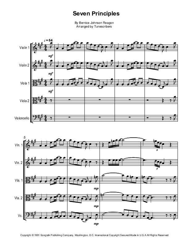 Seven Principles (arr. Tunescribers)
