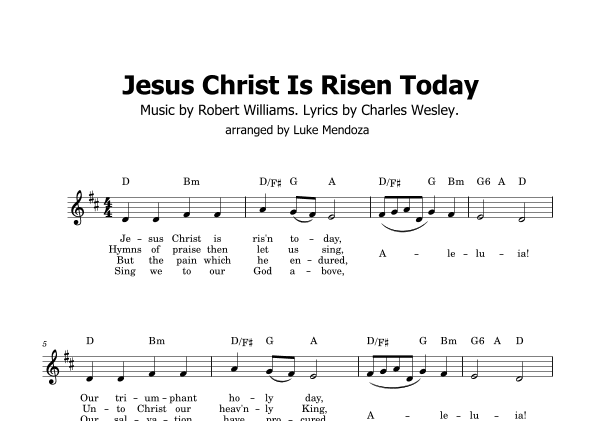 Jesus Christ is Risen Today (arr. Luke Mendoza)