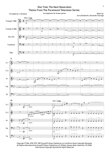Star Trek - The Next Generation(r) (arr. John Nicolaus)