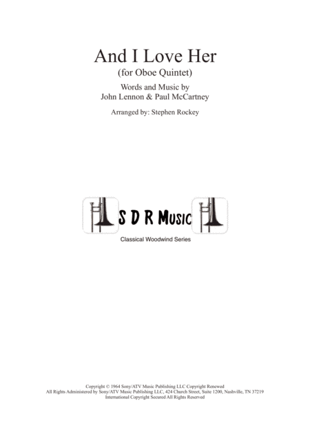 And I Love Her (arr. Stephen Rockey)