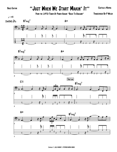 Just When We Start Makin' It (arr. Paul welsh)