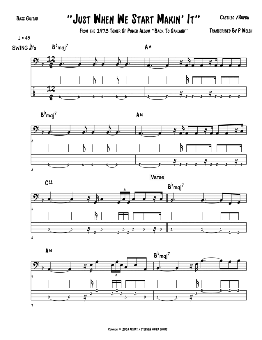 Just When We Start Makin' It (arr. Paul welsh)