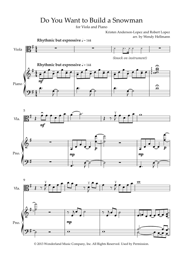 Do You Want To Build A Snowman? (arr. Wendy Hellmann)