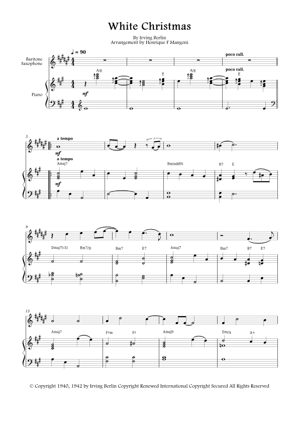 White Christmas (arr. Henrique F Mangoni)