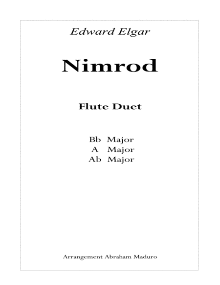 Nimrod Flute Duet-Three Tonalities Included (arr. Abraham Maduro)