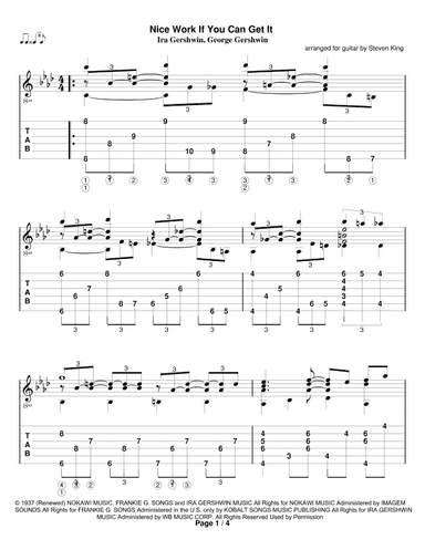 Nice Work If You Can Get It (arr. Steven King)