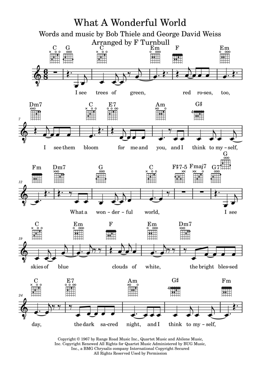 What A Wonderful World (arr. F. Turnbull)