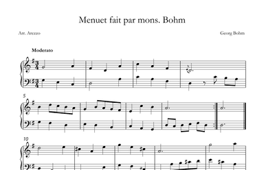 bach menuet fait par mons bohm (arr. Arezzo Music)