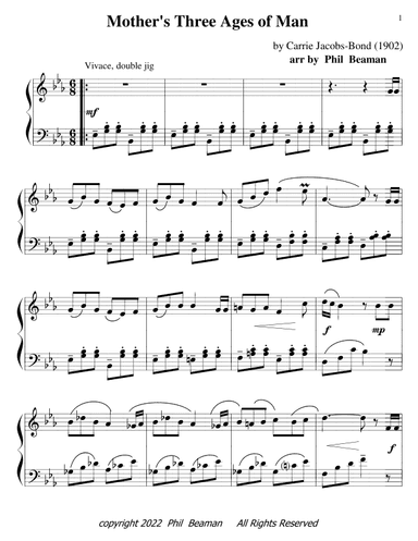 Mother's Three Ages of Man - piano solo (arr. Phil Beaman)