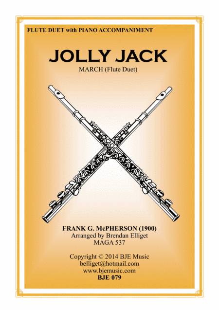 Jolly Jack March - Flute Duet with Piano PDF (arr. Brendan Elliget MAGA 537)