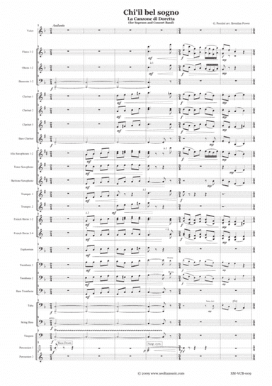 Chi'il bel sogno (La Canzone di Doretta) from 'La Rondine' for soprano solo and concert band (arr. Brendan Power)