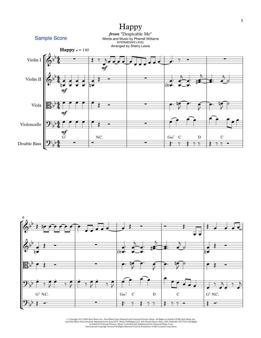 Happy (arr. Sherry Lewis)