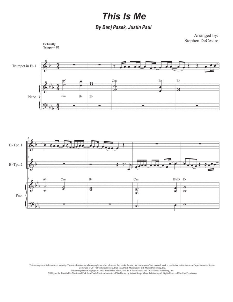 This Is Me (arr. Stephen DeCesare)
