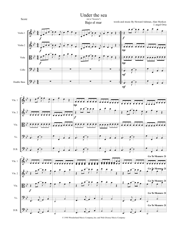 Under The Sea (arr. Angeluz ramwagmoz)