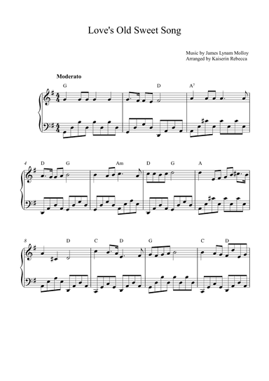 Love's Old Sweet Song (arr. Kaiserin Rebecca)