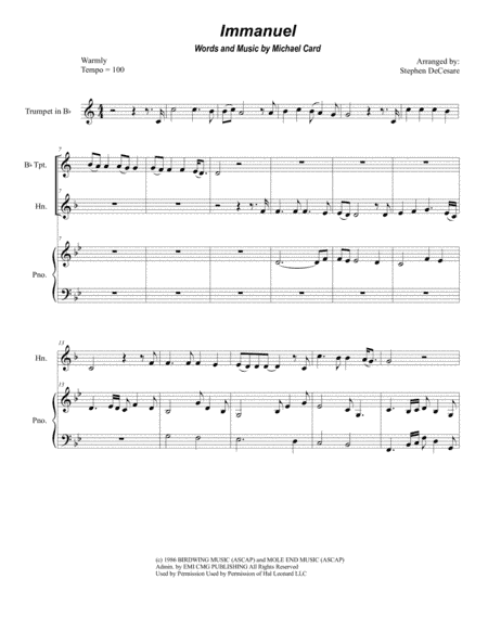 Immanuel (arr. Stephen DeCesare)