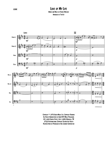 Love Of My Life (arr. Tim Olt)