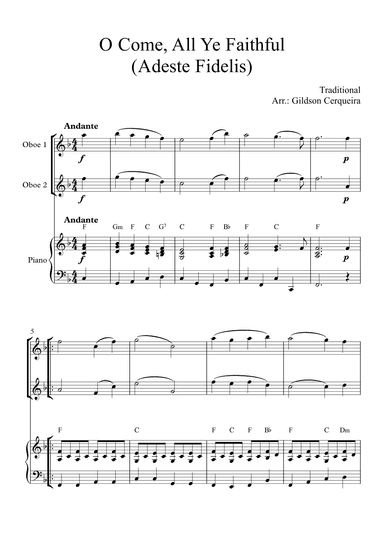 O Come, All Ye Faithful (Adeste Fidelis) (arr. Gildson Cerqueira)