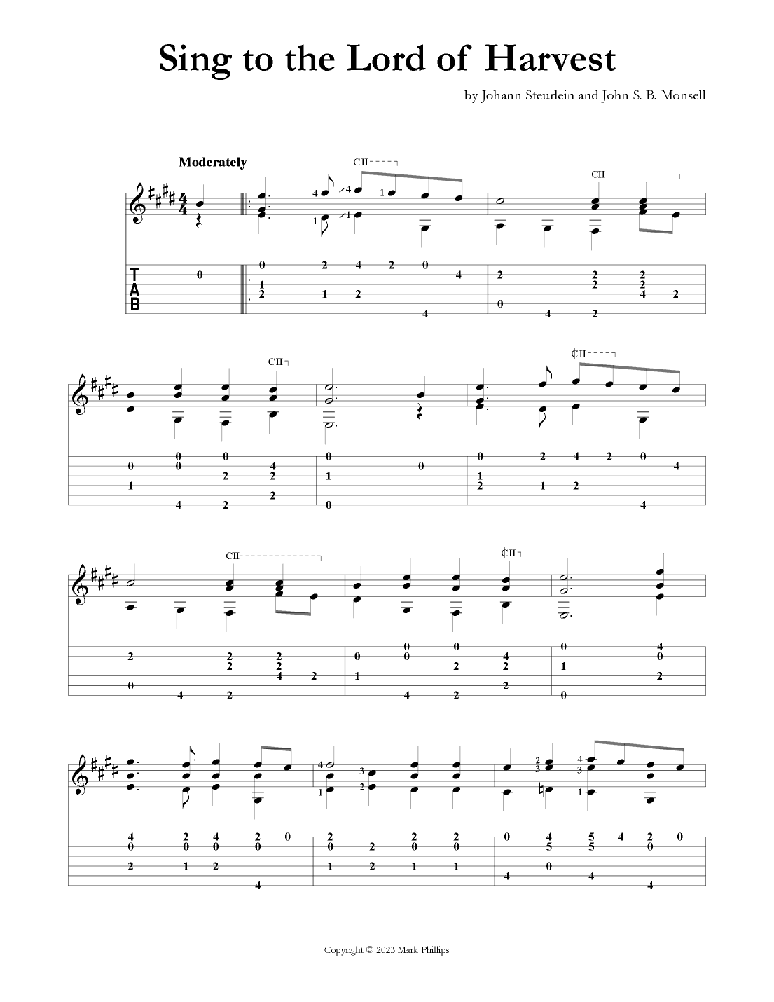 Sing to the Lord of Harvest (arr. Mark Phillips)