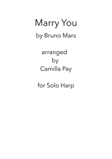 Marry You (arr. Camilla Pay)
