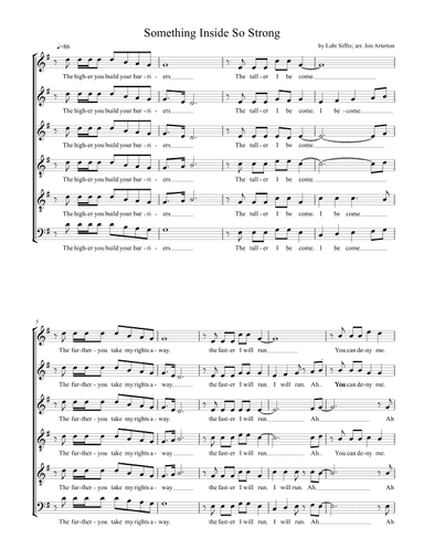 (something Inside) So Strong (arr. Jon Arterton)