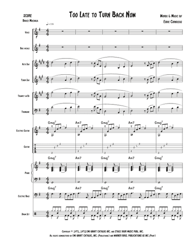 Too Late To Turn Back Now (arr. Bruce Muckala)