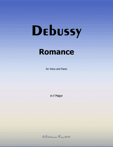 Romance, by Debussy, in F Major (arr. Editions Dao)