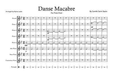 Danse Macabre for Flute Choir (arr. Nyree Leslie)