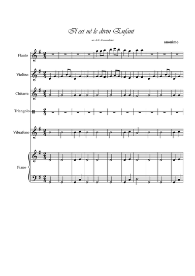 Il est ne le Divine Enfant. Easy ensamble (arr. Ester Alessandrini)