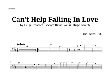 Can't Help Falling In Love (arr. Langanho)