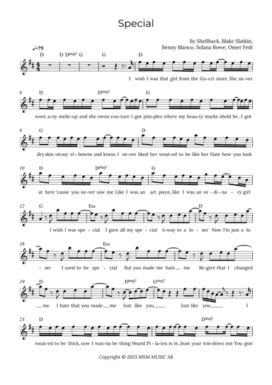 Special (arr. Alex Nunes Rodrigues)