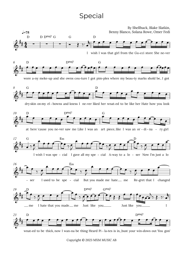 Special (arr. Alex Nunes Rodrigues)