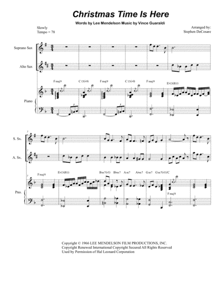 Christmas Time Is Here (arr. Stephen DeCesare)