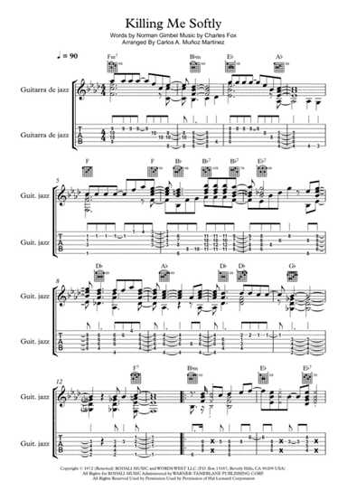 Killing Me Softly With His Song (arr. Carlos Alberto Muñoz Martinez)