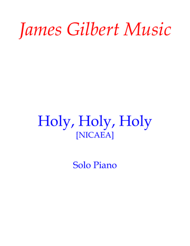 Holy, Holy, Holy (arr. James Gilbert)