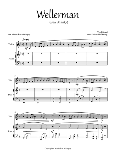 Wellerman (arr. Marie-Ève Mainguy)