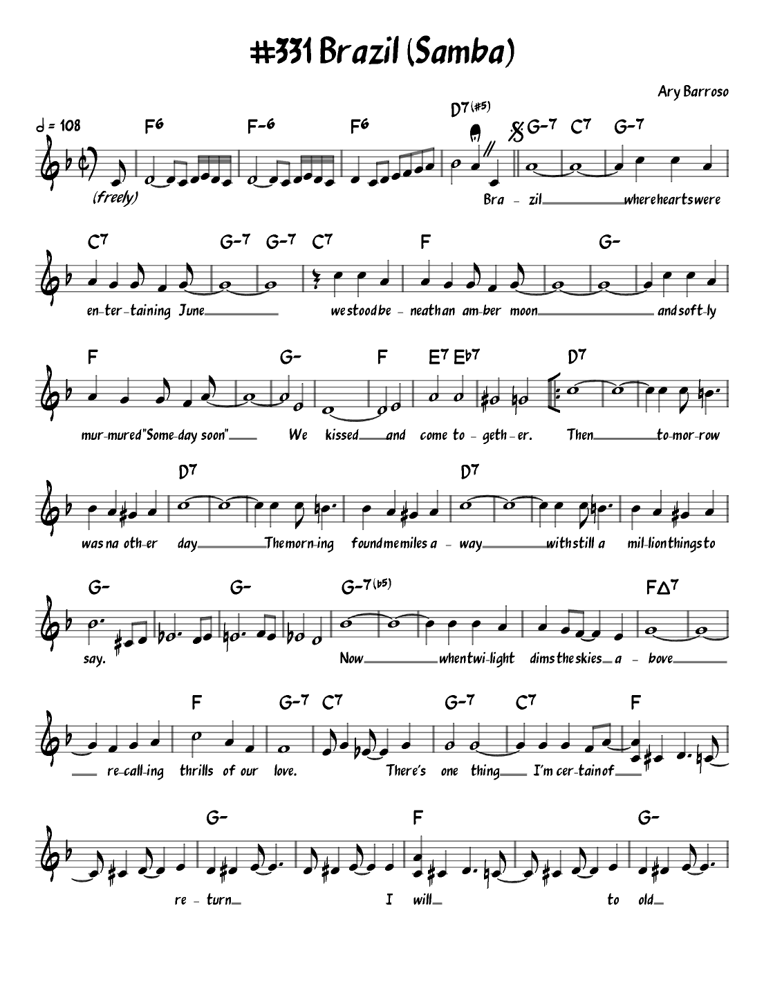 Brazil (arr. John Fries)