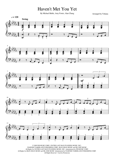 Haven't Met You Yet (arr. Yohana)