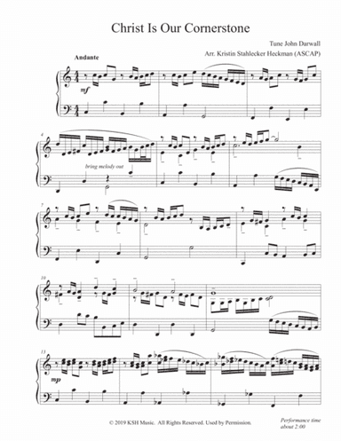 Christ Is Our Cornerstone (traditional hymn) (arr. Kristin Stahlecker Heckman)