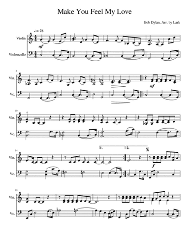 Make You Feel My Love (arr. Lark)