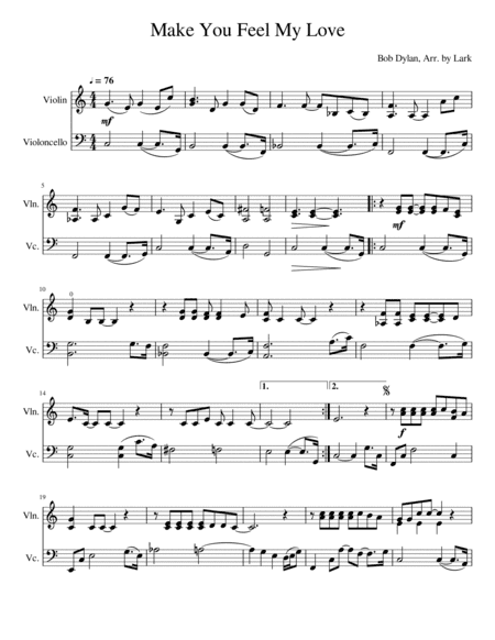 Make You Feel My Love (arr. Lark)