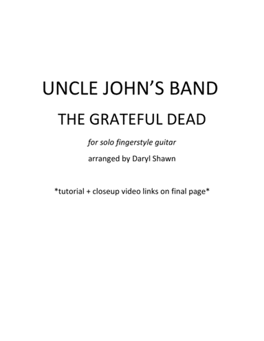 Uncle John's Band (arr. Daryl Shawn)