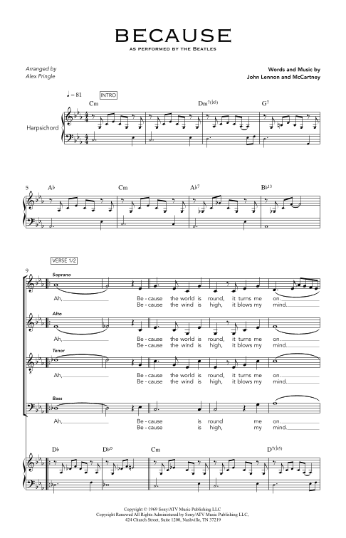 Because (arr. Alex Pringle)