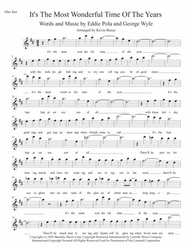 The Most Wonderful Time Of The Year (arr. Kevin Busse)