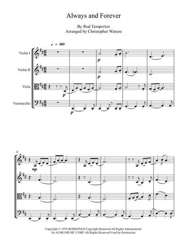 Always and Forever (arr. Christopher L Watson)