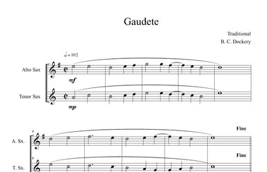Gaudete (Alto and Tenor Sax Duet) (arr. B. C. Dockery)
