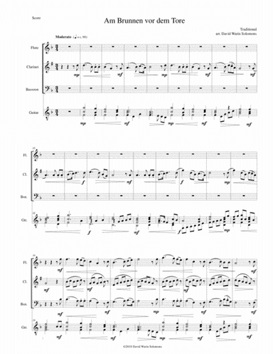 Am Brunnen vor dem Tore (At the fountain before the gate there stands a lime tree) for wind trio (fl (arr. David Warin Solomons)